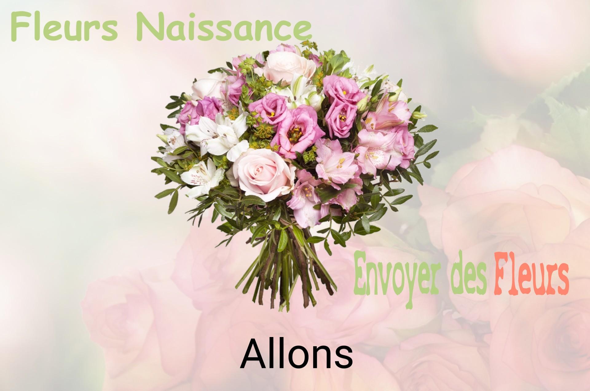 Bouquet de fleurs de naissance livré à Allons